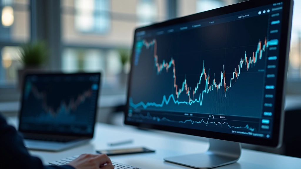 Finanční grafy a statistiky s rostoucím trendem